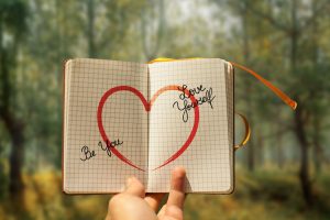 carnet avec un coeur